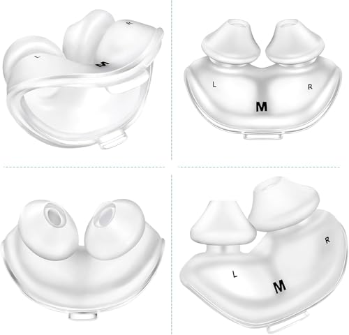 Image of Replacement Cushions for AirFit P10 Nasal Pillow, 2-Pack, Ultra-Soft Silicone, Secure Fit, Leak-Free, Latex-Free (Medium)