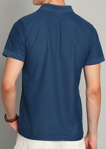Image of INKKR Men's Polo Neck Half Sleeve Solid T-Shirts