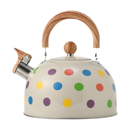 Hervidor silbante portátil de 2,5 L, hervidor de té con silbato para estufa, cocina de viaje