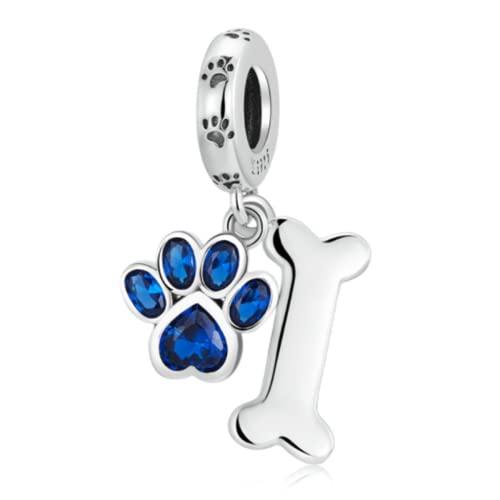 Breloque oiseau en argent avec cristal bleu, un bijou raffiné pour bracelet à breloques
