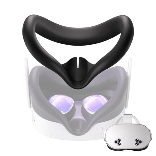 Image of SAQICO Face Pad for Oculus /Meta Quest 3S Accessories - Wear-Resistant and Dirt-Proof - Washable Sweatproof VR Silicone Face Pad for Quest 3S (Conjunction with The Original Face Mask)