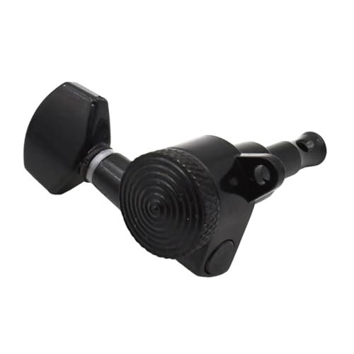 Bouton d'accordage pour guitare 6R noir à blocage mécanique