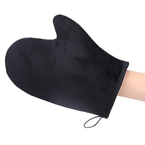 Odorkle Guante de Bronceado Suave, Reutilizable de Doble Cara, Flocado de Esponja con área de Control del Pulgar para Aplicar Loción Bronceadora