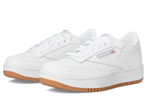 Reebok Girls Club C Double Sneaker, White, 5 Medium US (Big Kid)