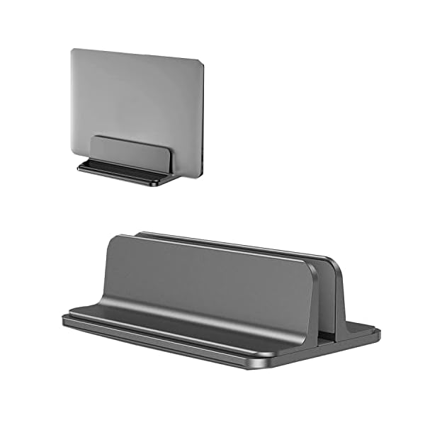 Kallrra Laptop Ständer Vertikal Aluminium, Laptophalter Verstellbar 17 Zoll, MacBook Stand Space Grey, Notebook…
