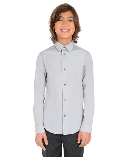 Image of Calvin Klein Boy's Sateen Shirt (Little Kids)