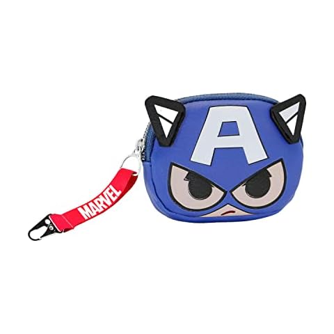 KARACTERMANIA Monedero Capitán América Chibi con cremallera Cover