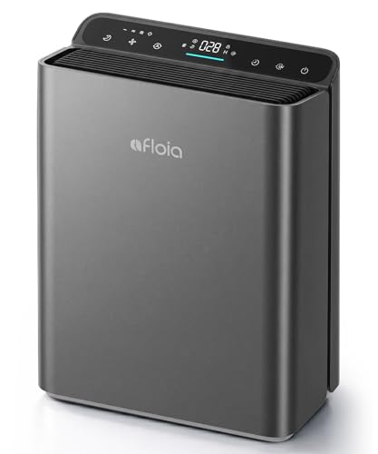 Afloia Air Purifiers for Bedroom - Air Purifiers for Home Large Room Up to 2000Ft², 3-Stage Filter with Laser Air Quality Sensor for Pets Hair Dander Pollen Allergies Dust Mold Odor Smoke, Grey