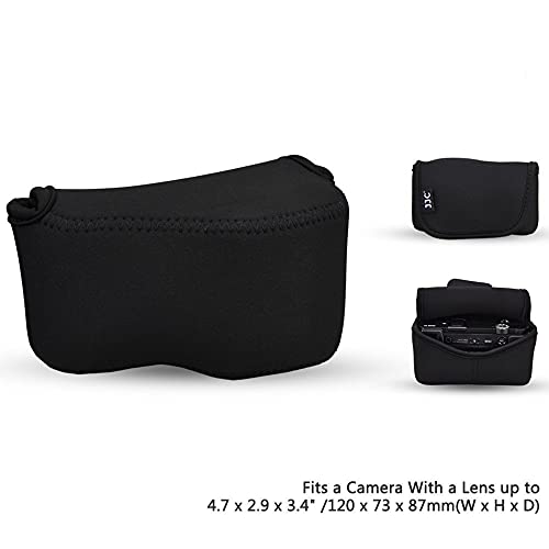 Jjc Soft Neoprene Digital Camera Case Pouch Compact Bag Protector With Anti-Lost Inner Strap For Sony Zv-E10 A6500 A6400 A6300 A6100 A6000 A5500 A5100 With E 16-50Mm Lens #TOP1