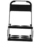 TOYANDONA Portador de Cerveza Plegable Negro para Botellas con Asa Resistente Soporte Portátil para Botellas y Bebidas Bares Ktv y Eventos