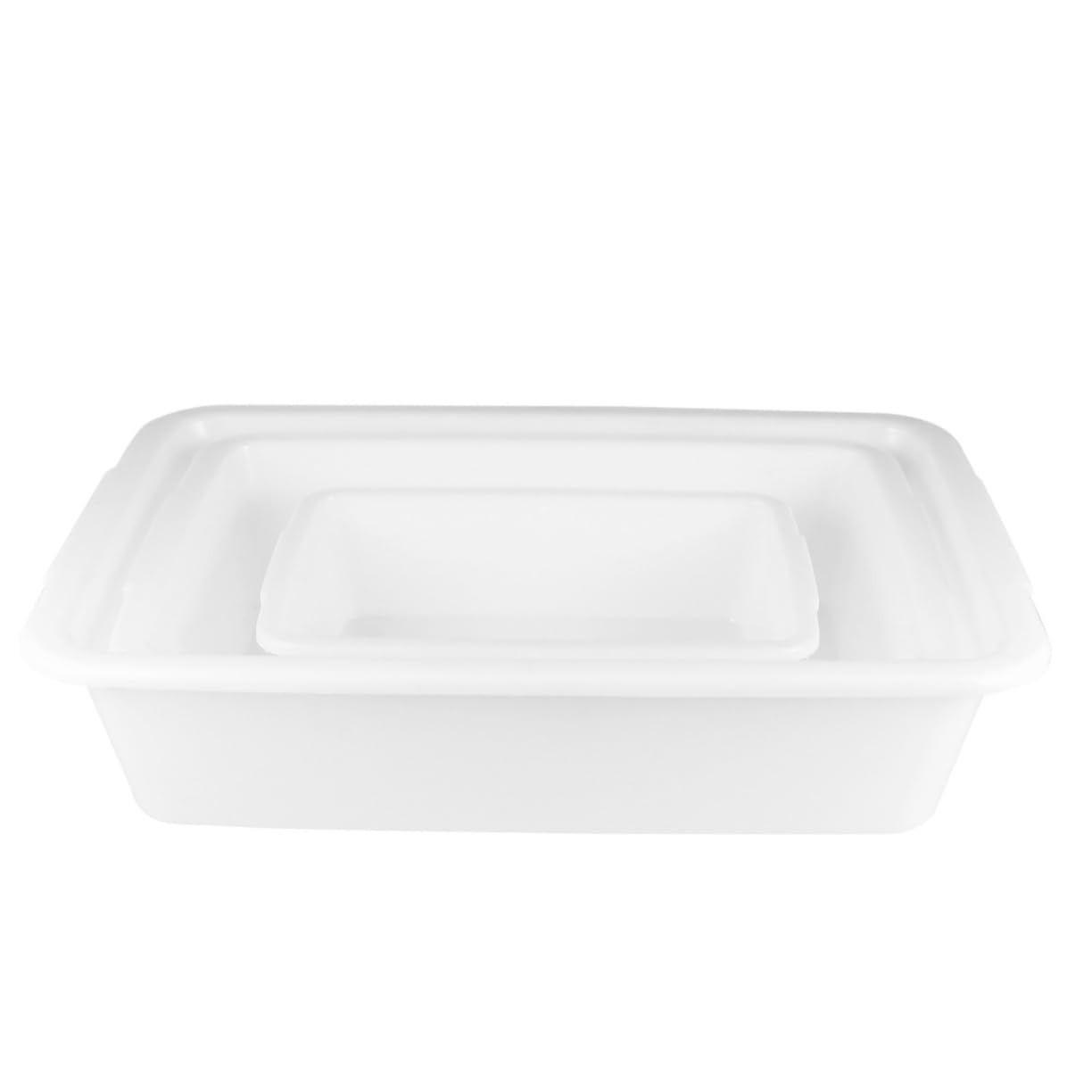 MAGICLULU Set 3 Vassoi per Reagenti in Plastica Bianca, Resistenti ad Acidi e Alcali, senza Bave, Design Semplice e Compatto per Laboratorio Chimico