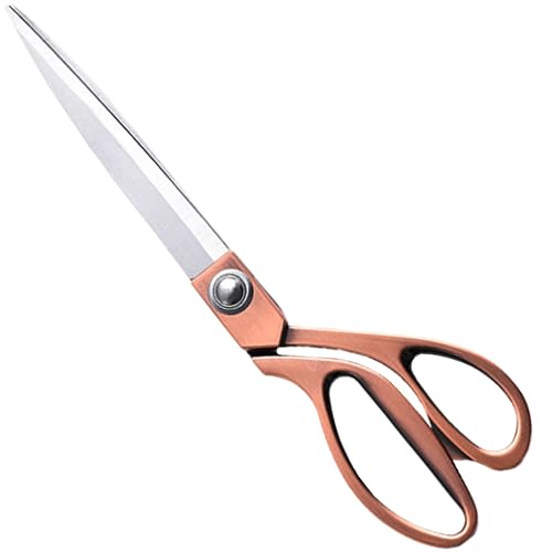 BigTree 10.5'' Copper Stainless Steel Sharp Tailor Scissors Clothing Scissors Barbecue Cut Adjustable Kitchen Scissors Fabric Heavy Duty for Tailoring, Craft, Household and Kitchen