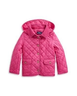 Polo Ralph Lauren Girls Quilted Water-Repellent Barn Jacket (Toddler/Little Kid), Hint of Pink