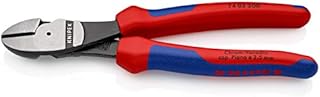 KNIPEX 74 02 200 Kraft-Seitenschneider schwarz atramentiert mit Mehrkomponenten-Hüllen 200 mm