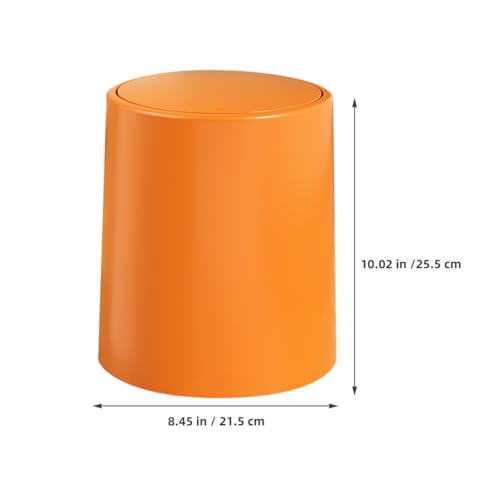 Bote de basura rectangular de plástico con tapa de presión miniatura 3