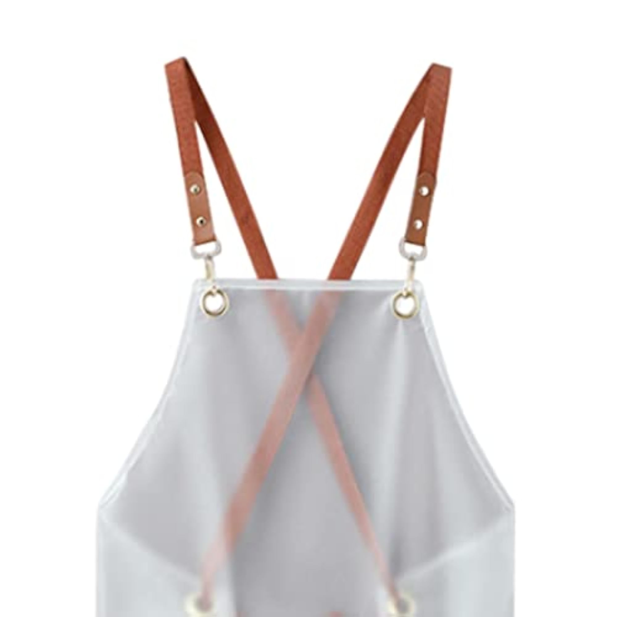 White Chef Apron for Cooking and Baking