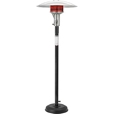 SunGlo Portable Patio Heater, natural gas, black, 50,000 BTU