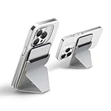 MOFT MagSafe-Brieftaschen-Ständer für iPhone Serie 14/13/12, MagSafe-kompatibler Handyständer mit 3 Betrachtungswinkeln, Hellgrau (Misty Cove)