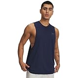 Under Armour Men's Sportstyle Left Chest Cut-Off T-Shirt, (409) Academy / / Downpour Gray, Large