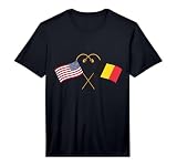 Belgian Heritage USA Belgium American Flag Belgian Flag Performance T-Shirt