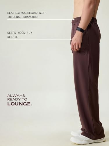 Image of CAVA Wide Leg Joggers for Men | High Waist Lounge Pants, Soft Cotton Terry, Relaxed Fit Sweatpants with Pockets