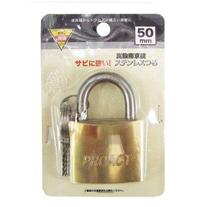 コーナン オリジナル 真鍮南京錠 ステンレスつる 50mm EKM03-6330