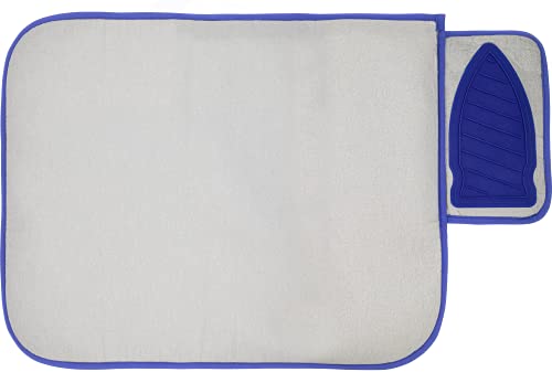 ESTETHI Nappe Rectangulaire de Repassage avec Repose-Fer en Silicone, Tapis de Repassage de Voyage, 71x 50cm