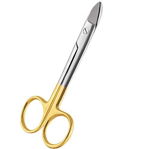 AAProTools Dental Crown Collar Cutting Scissors Gold 4.25