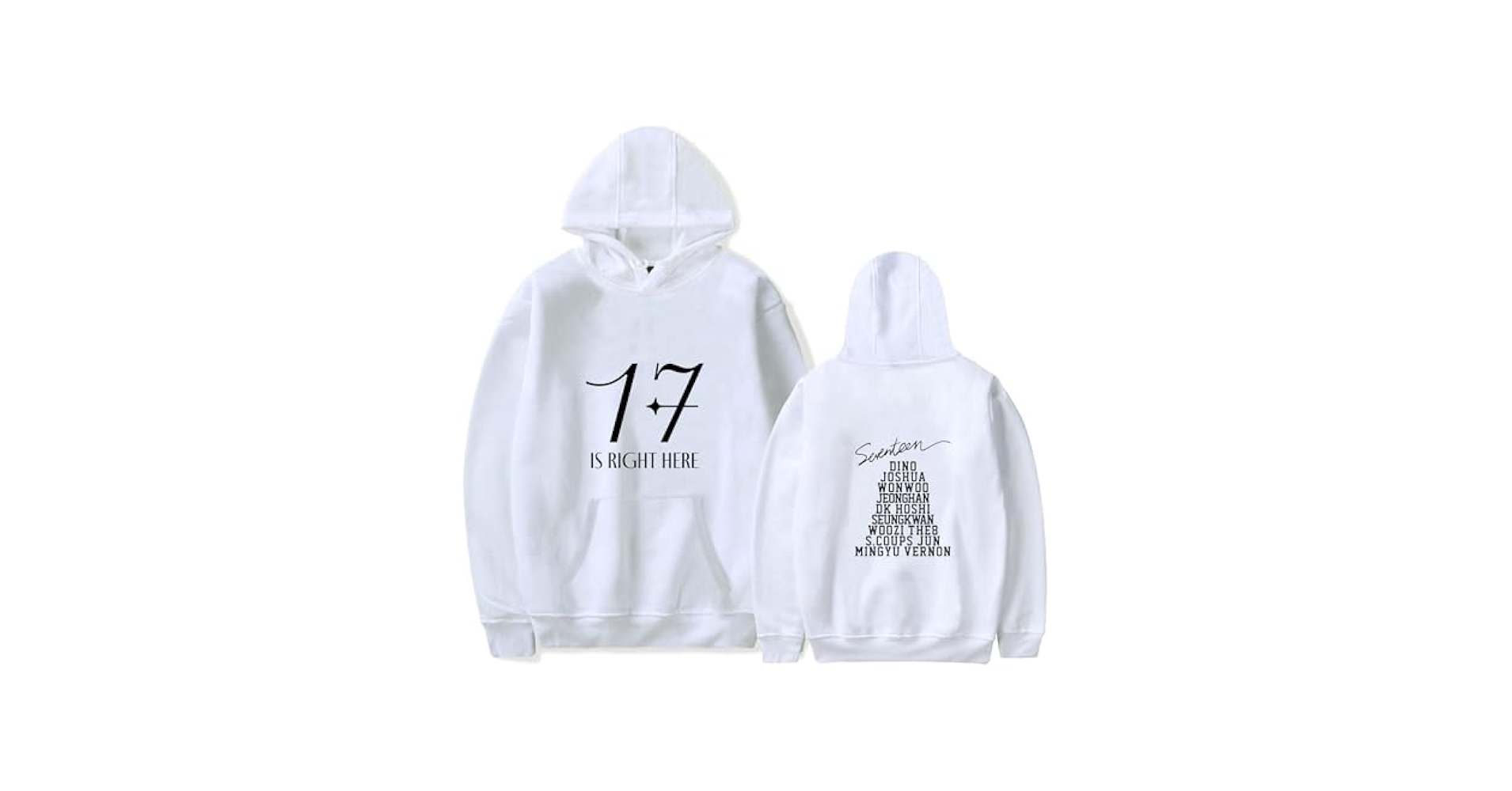 Amazon.com: Thyoeun Seventeen 17 IS RIGHT HERE Hoodie