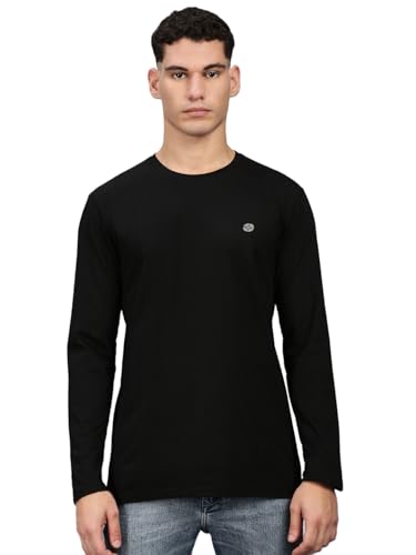 Image of Lux Nitro Men's Premium Cotton Long Sleeve T-Shirt | Modern Fit Casual Tee with Round Neck | Solid Regular Fit T-Shirt for Men