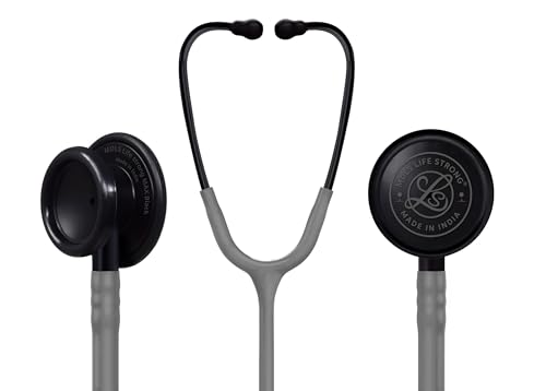 Image of Black Max Lightweight Aluminum Stethoscope for Doctors, Nurses, Medical Students, Nurse Acoustic Stethoscope (Grey)