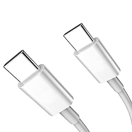Image of Type C to C USB Cable for VIvo iQOO 9 Pro USB Cable Original Like | Data Sync Cable Fast Charging Cable|Type-C to USB-A Cable (3.5 Ampere, 1Meter /3.3 Feet, JS7, C to C White) (VIP-1)