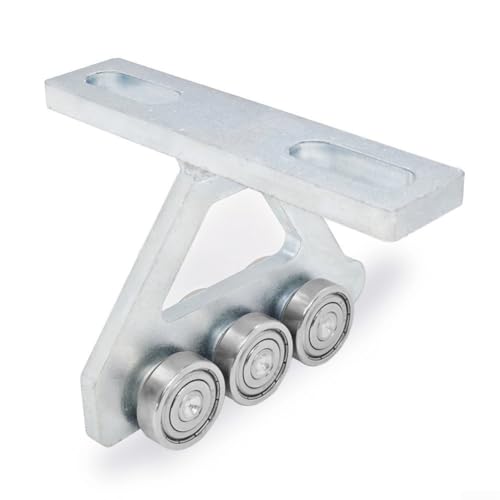 Carro de sistema de pista superior de 6 ruedas, montaje de polea de acero de alta capacidad de carga para polipastos eléctricos, diseño resistente al óxido para almacén y garaje