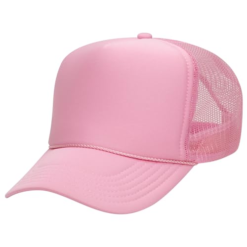 Image of OTTO Polyester Foam Front 5 Panel High Crown Mesh Back Trucker Hats in 97, Bulk, Wholesale