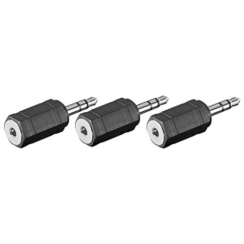 GOOBAY Lot de 3 Adaptateurs audio Jack 2.5mm stéréo femelle vers 3,5 mm Mâle