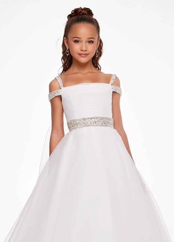 LTW Off Shoulder Girls Pageant Dresses Beaded Sweet 16 Birthday Gown 15 Quinceanera Prom Flower Girl Dress2