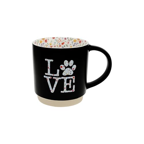 Taza de café 18 oz Pavilion Gift Company diseño Love floral miniatura 1