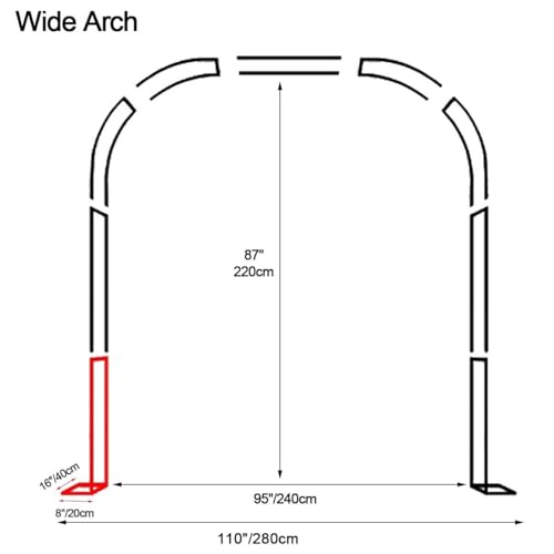 Arche de jardin en métal de haute qualité pour pergola résistante - 8
