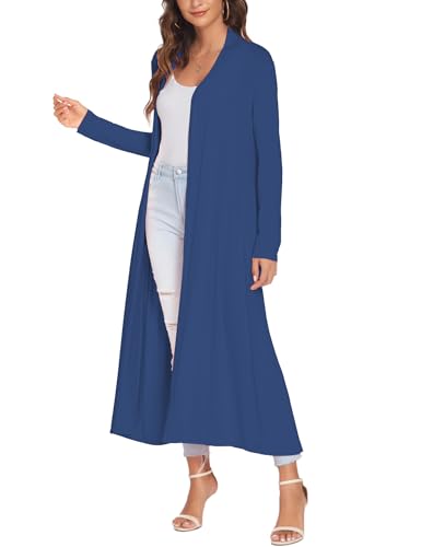 Image of Bluetime Women Floor Length Open Front Cardigan