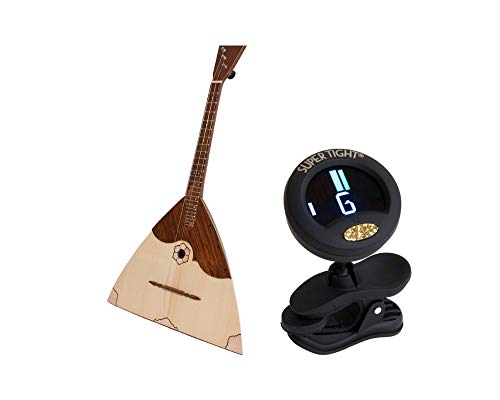 Roosebeck Balalaika Package Includes: Roosebeck Deluxe Prima Balalaika W/Padded Gig Bag + Snark Clip-on Chromatic Tuner