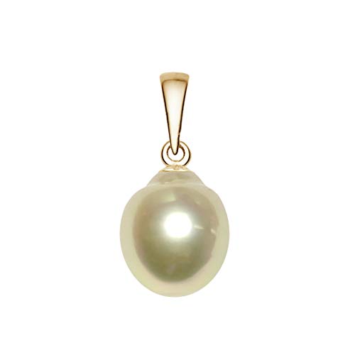 11x12mm Champagne Colored Baroque South Sea Cultured Pearl Pendant AA+