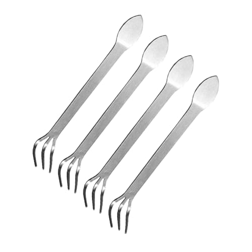 ibasenice 4 Pezzi Mini Rastrello Rastrello Da Giardinaggio in Acciaio Inox Rastrello A Mano Piccolo Bonsai Giardino Coltivatore Strumento Allentamento Del Terreno Diserbo Per Campo Vegetale