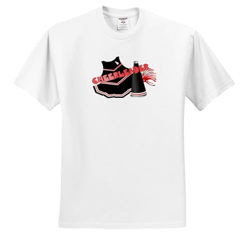 3dRose, Cheerleader in Black and Red, T-Shirt