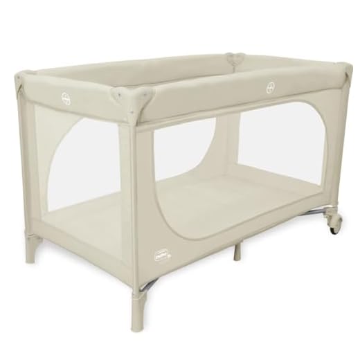 ASALVO Cuna de viaje 120x60 Essential para bebes y niños de 0 a 15kg / 2 en 1: Cuna y Parque. Plegado en 30 segundos y transporte fácil. Con Bolsa de transporte y ruedas. Beigee