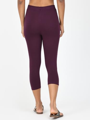 Image of Robinbosky Premium Stretchable Cotton Capri Legging for Women | Suitable for Formal wear & Casual wear | High-End Elastic Makes. The Leggings Squat Proof and Durable for Travel, Yoga, & Workout.
