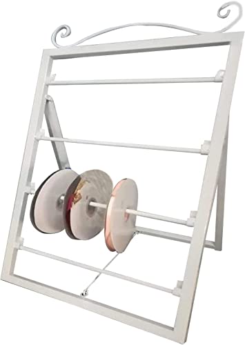 Étagère rubans artisanaux 4 niveaux pour atelier scrapbooking ordonné
