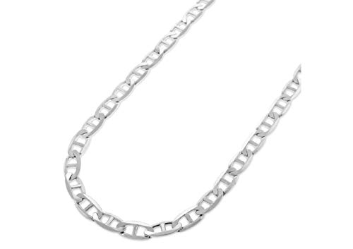 Collier maille marine argent anti-casse, chaîne solide 8mm pour fille active