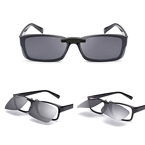 Unisex Polarized Clip On Flip Up Sunglasses Anti-Glare Driving Glasses for Glasses Daily Outdoor - Orange3