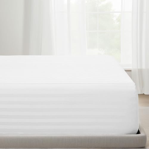 Meteorwi Home - Funda de Colchón con Cremallera para Cama de 150cm - 100% Microfibra, Transpirable, Antiácaros y Antibacterias, Altura hasta 25cm (Blanco)
