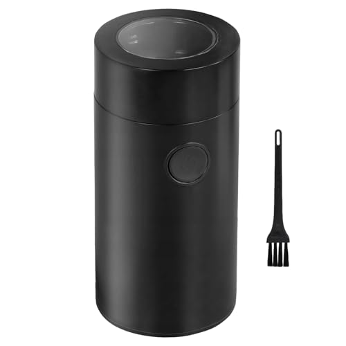 Molinillo de café eléctrico de 150 W, 50 g, molinillo para especias, hierbas, nueces y semillas, cuchillas de acero rápido, ventana en la tapa, molinillo de cocina compacto con antideslizante y